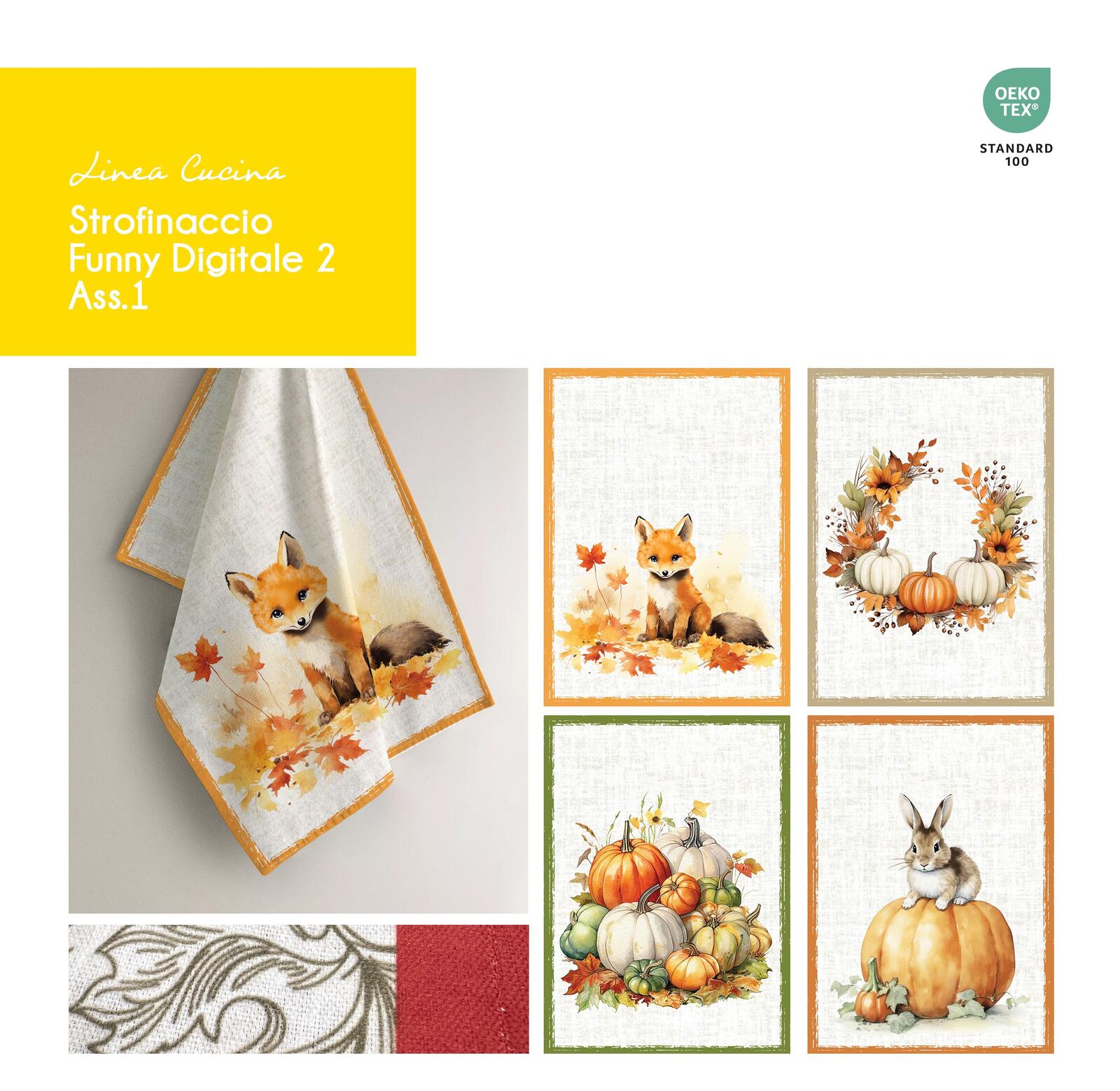 FUNNY DIGITAL TEA TOWEL 50X70 Tellini S.r.l. Wholesale Clothing